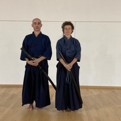 Claudia et Florian, nouveaux gradés en iaido / Novembre 2024